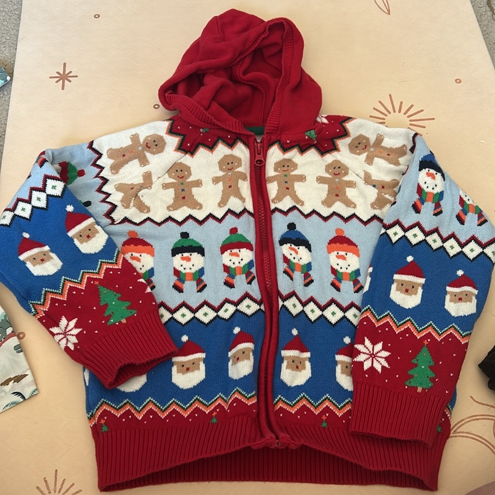 Christmas Zip Up Cardigan